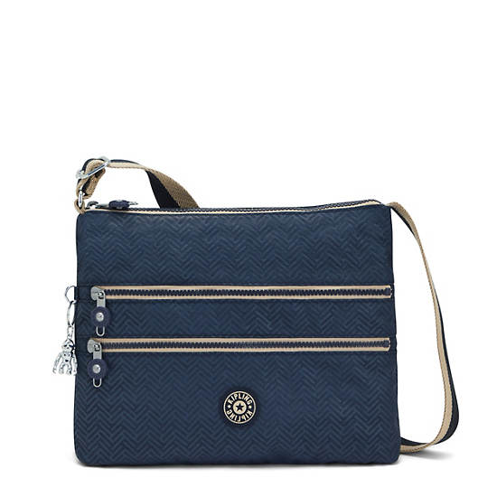 Kipling Alvar Crossbody Bags Endless Blue Embossed | CA 1056IL